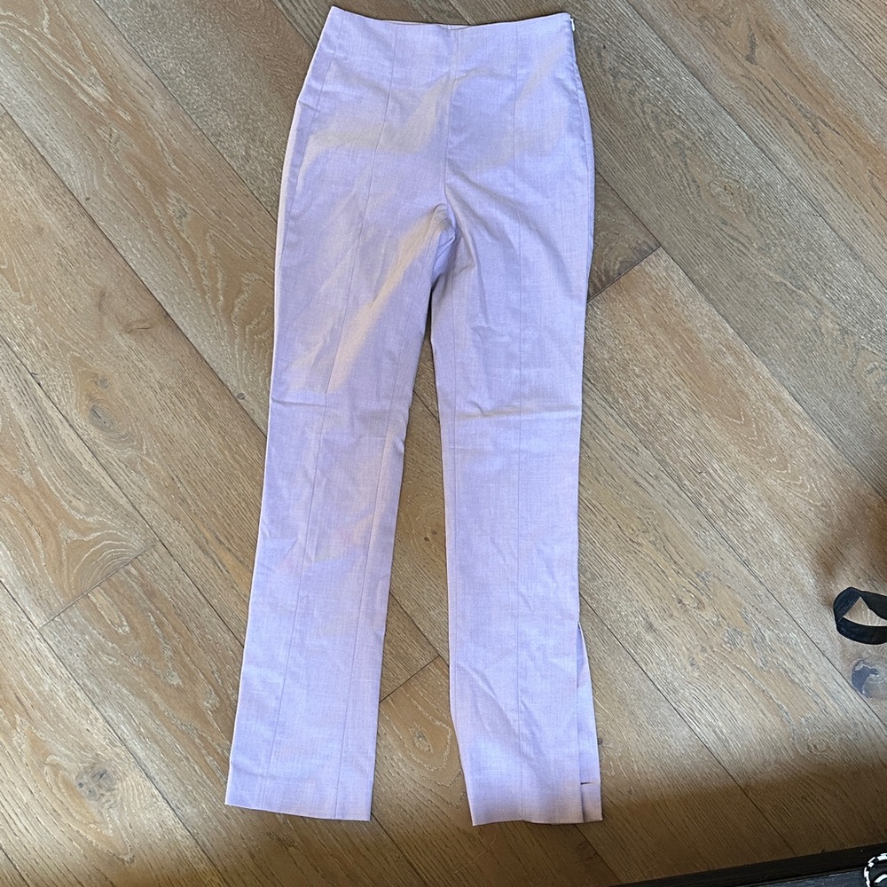 Zara Light Purple Women's Straight Leg Pants